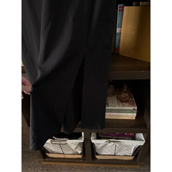 NWT Open Edit Black Midi Slit Tank Dress Size Medium - Picture 5 of 6